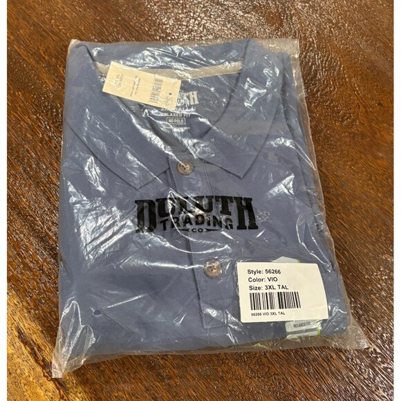 Duluth Other - Duluth Trading Co Polo Mens Shirt 3XL Tall Short Sleeve Blue NIP NEW Relaxed fit